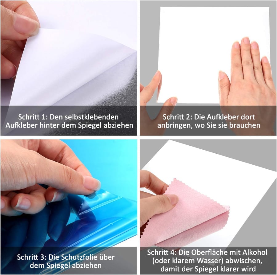 Flexible Mirror Sheet | Shatterproof & Bendable | Self-Adhesive Backing | Child-Safe