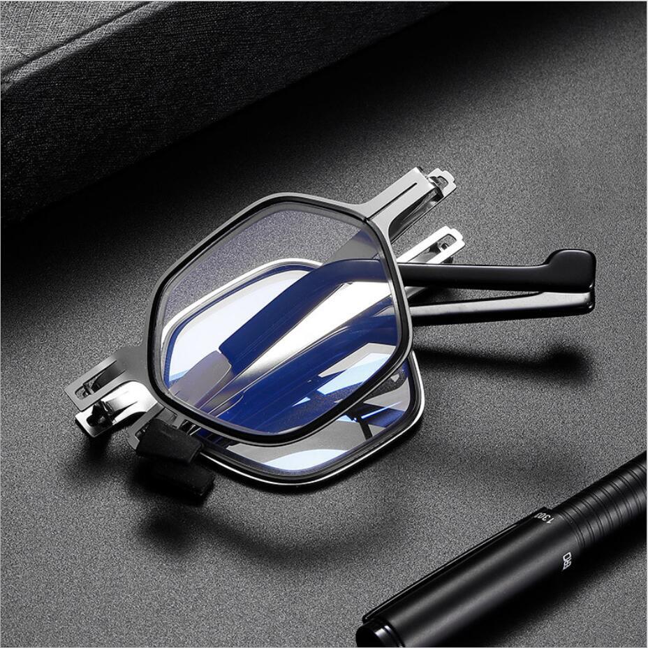Folding Reading Glasses | Screwless Titanium Frame | Progressive & Blue Light Lenses