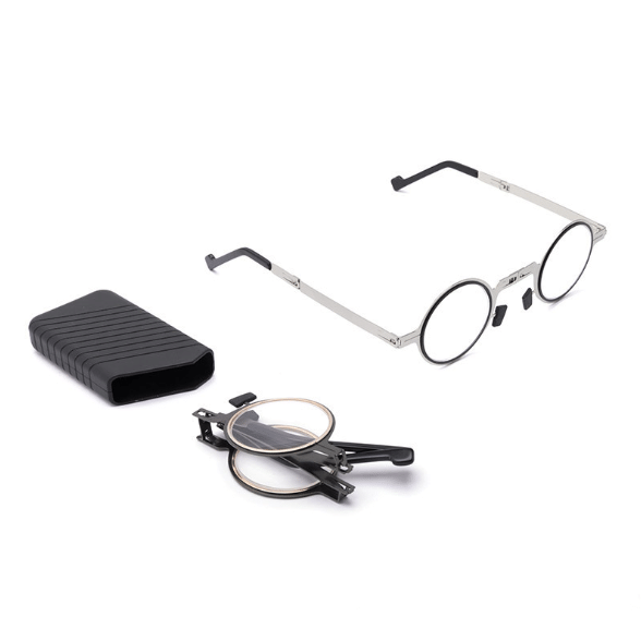 Folding Reading Glasses | Screwless Titanium Frame | Progressive & Blue Light Lenses