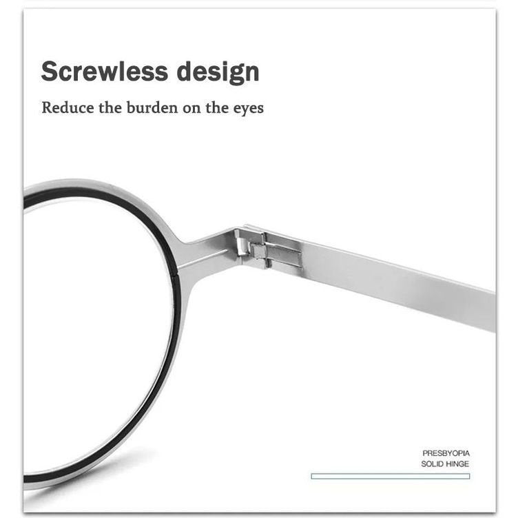 Folding Reading Glasses | Screwless Titanium Frame | Progressive & Blue Light Lenses
