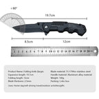 Folding Tactical Survival Knife | Stainless Steel Blade | Ergonomic Grip & Compact EDC | Outdoor Use