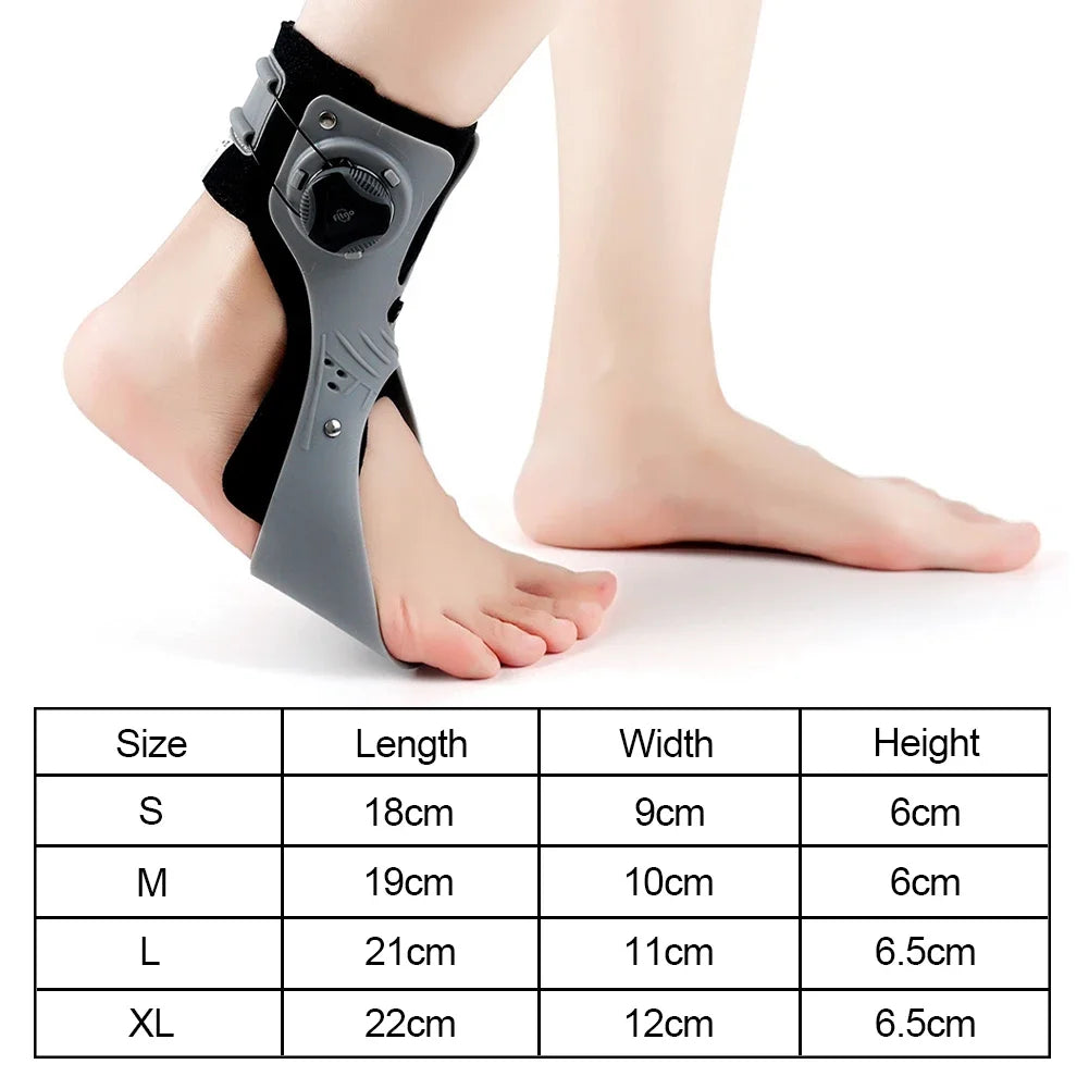 Foot Drop Ankle Brace | Inflatable Support & Quick-Adjust Strap | Breathable Mesh Fabric