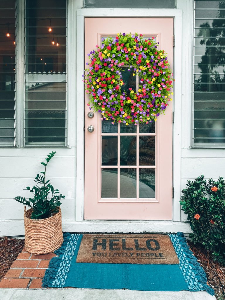 Front Door Wreath | Handmade Grapevine | Silk Buttercups & Lifelike Eucalyptus | Seasonal Decor
