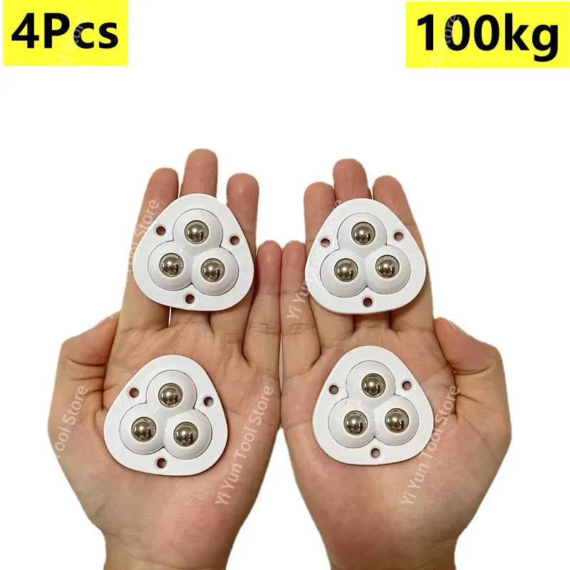 Furniture Mover Wheels | 360° Rotation | Self-Adhesive Backing & Stainless Steel Bearing