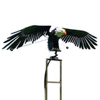 Garden Bird Wind Spinner | Animated Swinging Design | Powder-Coated Metal, Eagle & Owl Styles