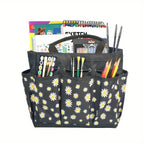 Garden Tool Organizer Bag | Floral Oxford Cloth | Multiple Pockets & Comfortable Carry Handles