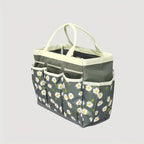 Garden Tool Organizer Bag | Floral Oxford Cloth | Multiple Pockets & Comfortable Carry Handles