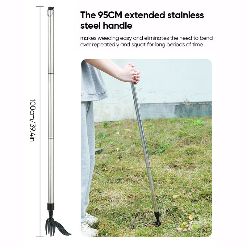 Garden Weeder | Detachable Extendable Handle | Stainless Steel | Ergonomic Design