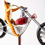 Garden Wind Spinner | Animal Bicycle Design | Recycled Metal | 56in Height