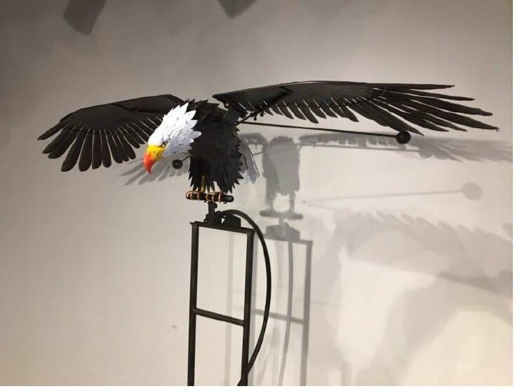 Garden Wind Spinner | Kinetic Sculpture | Powder-Coated Metal with Ground Stake