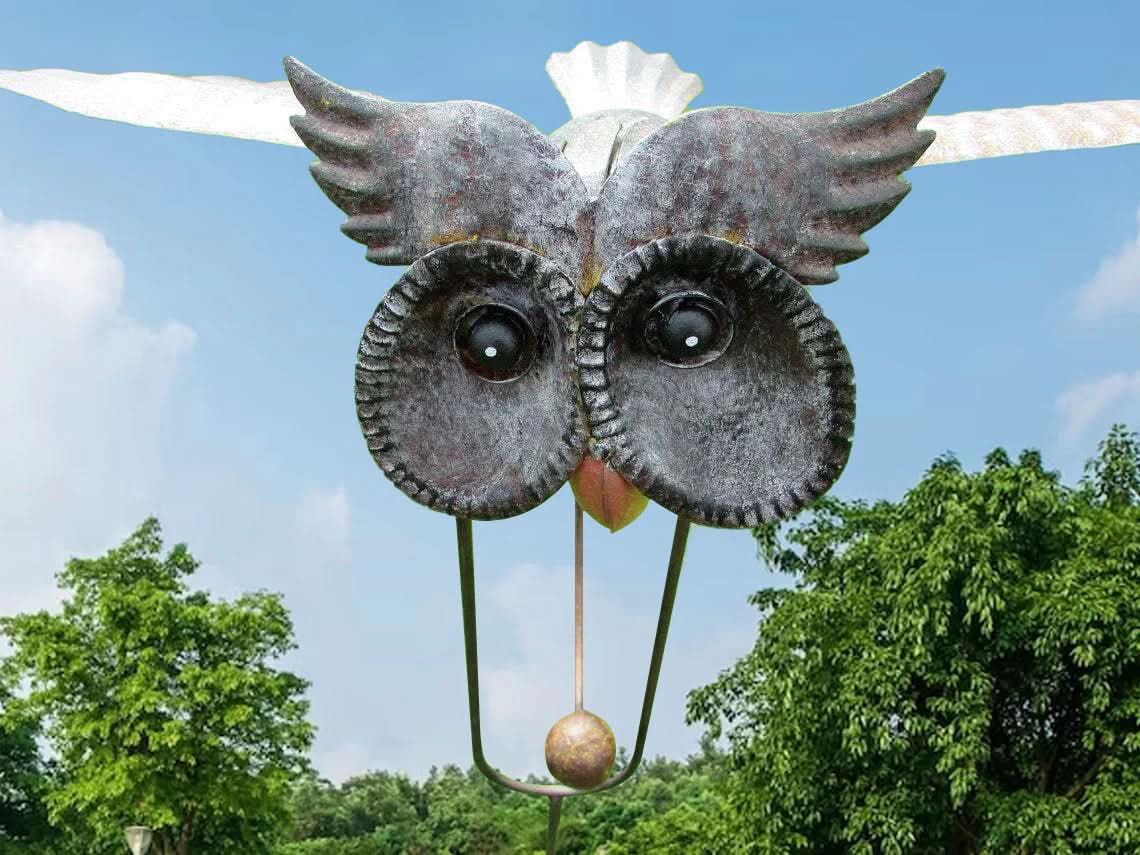 Garden Wind Spinner | Spinning Sculpture | Powder-Coated Metal | 29 in Overall Height