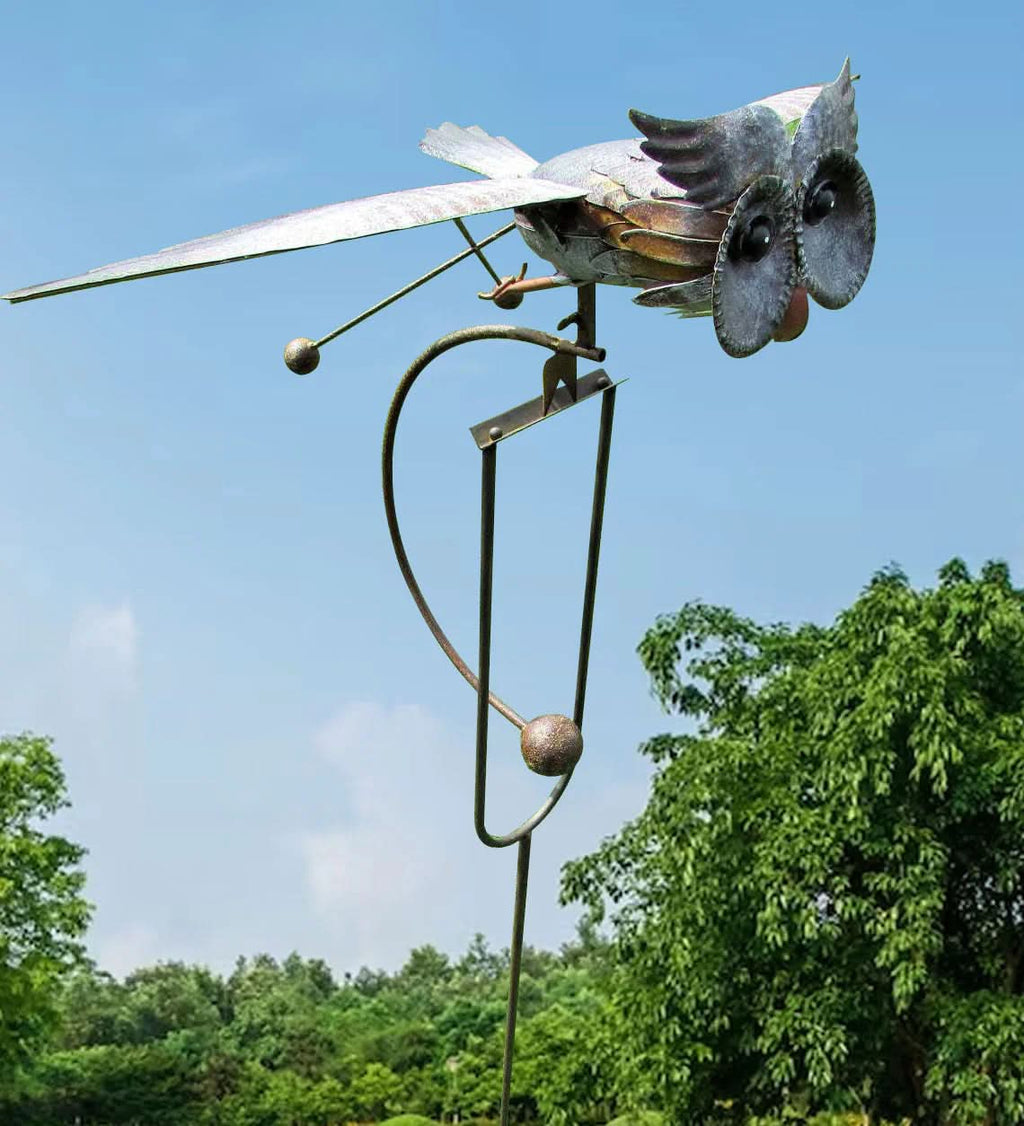 Garden Wind Spinner | Spinning Sculpture | Powder-Coated Metal | 29 in Overall Height