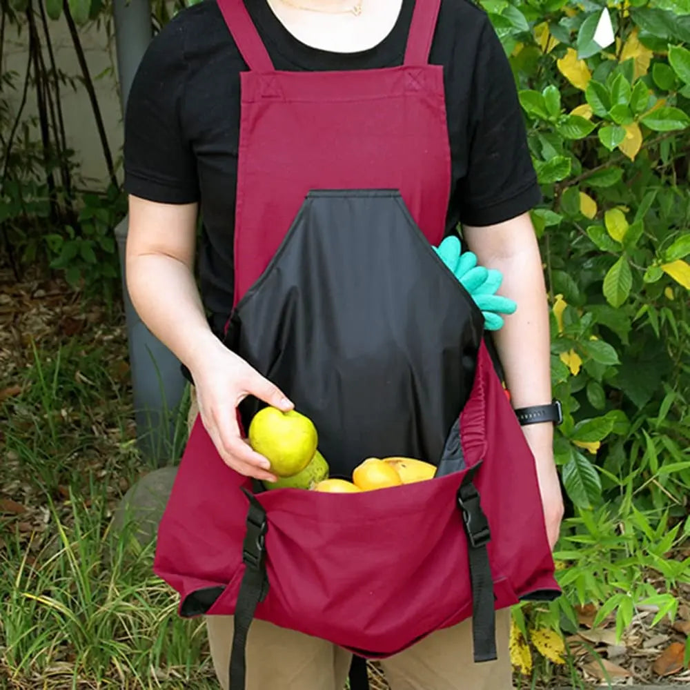 Gardening Apron | Crossback Straps & Quick-Release Pocket | Oxford Fabric & Water-Resistant Chest