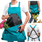Gardening Apron | Crossback Straps & Quick-Release Pocket | Oxford Fabric & Water-Resistant Chest