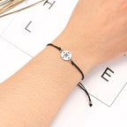 Graduation Bracelet | Stainless Steel Compass Charm | Adjustable Braided Cord | Gift Box & Card