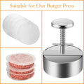 Hamburger Press | Ergonomic Hand Press | Stainless Steel & Non-Stick | Dishwasher Safe