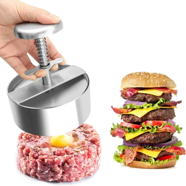 Hamburger Press | Ergonomic Hand Press | Stainless Steel & Non-Stick | Dishwasher Safe