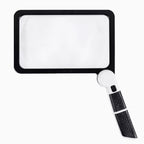 Handheld Magnifier | 5x Magnification & Dimmable LED | Foldable Handle | Reading & Crafts
