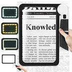 Handheld Reading Magnifier | 5x Magnification | LED Lighting & Foldable Anti-Slip Handle