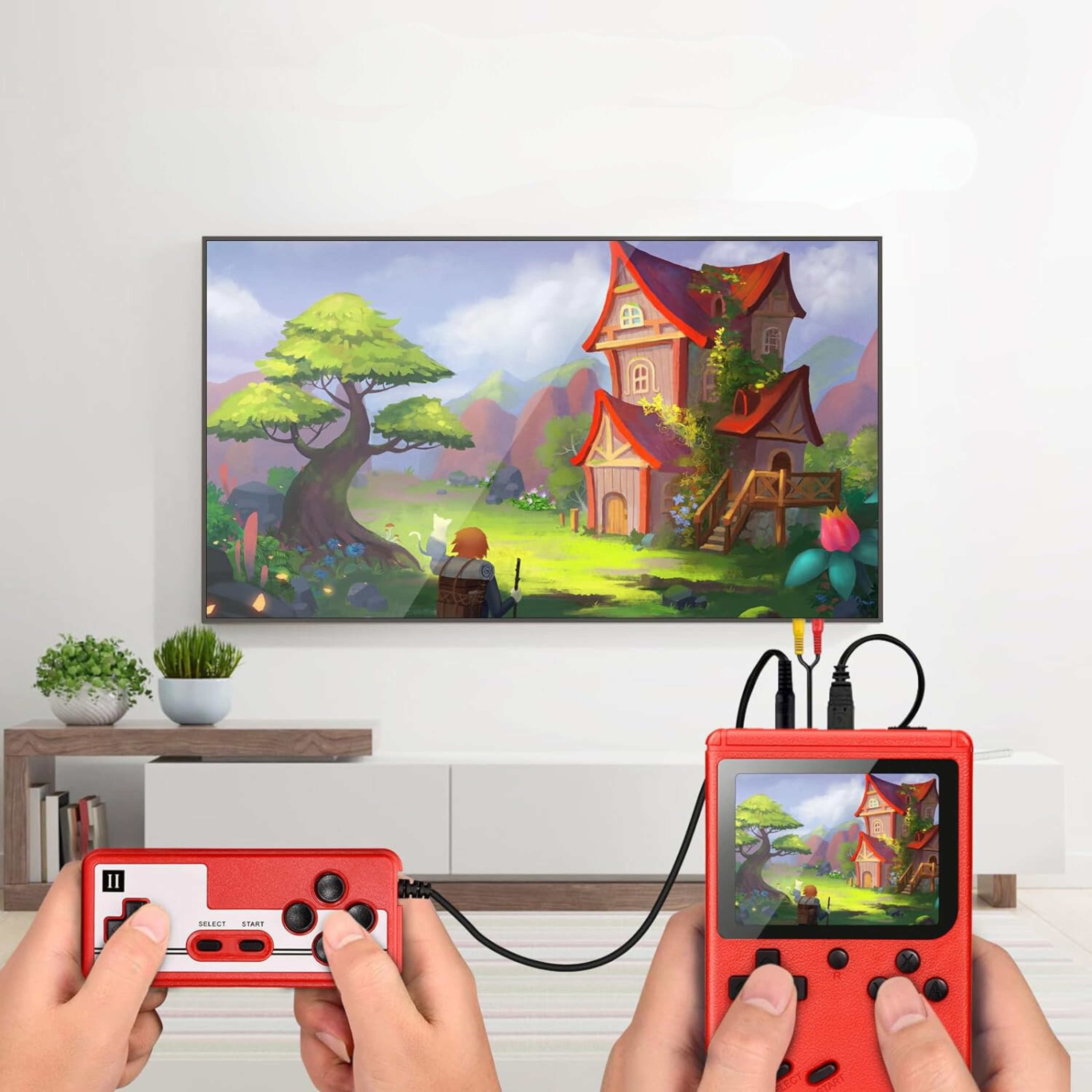 Handheld Retro Game Console | Portable HDMI Plug-and-Play | 400+ Classic Games