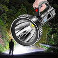 Handheld Spotlight Flashlight | Super Bright & Long-Range | USB Rechargeable with Power Bank
