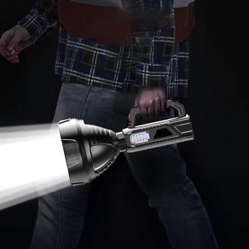 Handheld Spotlight Flashlight | Super Bright & Long-Range | USB Rechargeable with Power Bank
