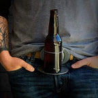 Hands-Free Belt Drink Holder | Retractable Flip-Open Buckle | Fits 70mm Bottles & Cans