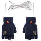 Heated Gloves (Unisex) | USB Rechargeable | Knitted Fabric & 3 Heat Levels | Cold-Weather Comfort