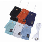 Heated Gloves (Unisex) | USB Rechargeable | Knitted Fabric & 3 Heat Levels | Cold-Weather Comfort