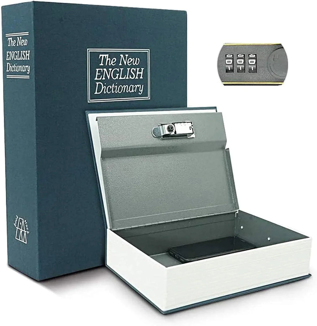 Hidden Book Safe | Locking Diversion Vault | Metal Construction & Includes 2 Keys | Travel Size