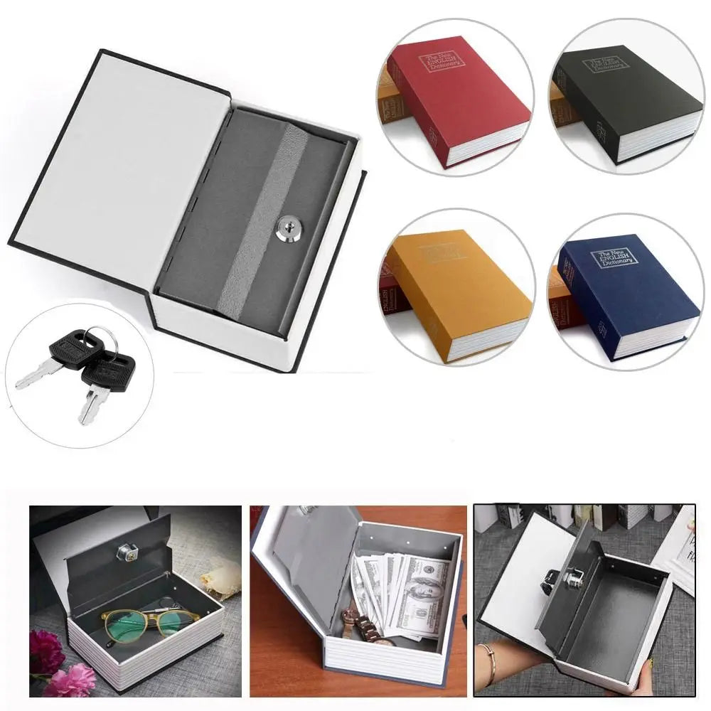Hidden Book Safe | Locking Diversion Vault | Metal Construction & Includes 2 Keys | Travel Size