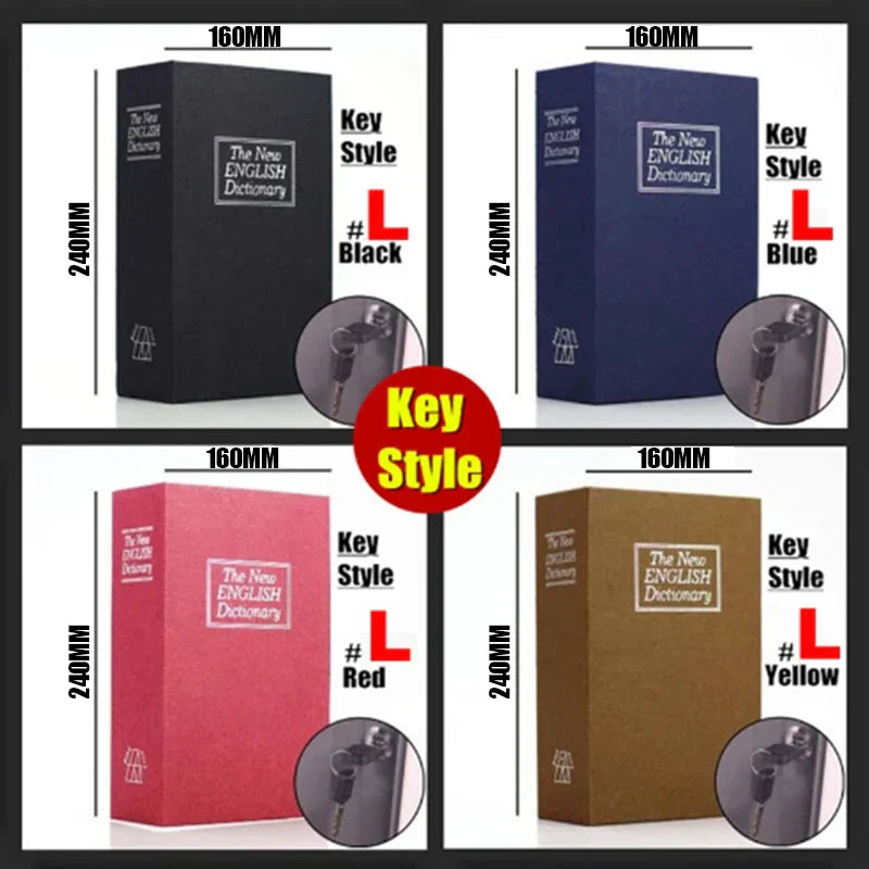 Hidden Book Safe | Locking Diversion Vault | Metal Construction & Includes 2 Keys | Travel Size