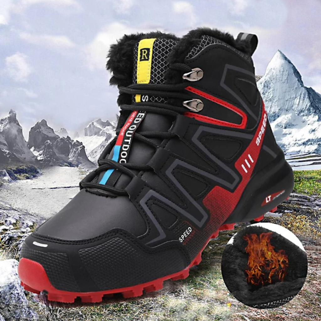 Hiking Boots | Waterproof Ankle Design & Non-Slip Sole | Lace-Up Closure | Insulated Warmth