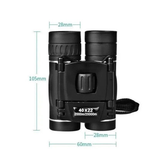 Hunting Binoculars | 40x Magnification & HD Optics | Wide Field of View | Travel Ready