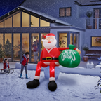 Inflatable Climbing Santa | 8 ft LED Lights | Waterproof Polyester | Outdoor Christmas Decor