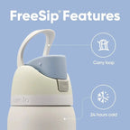 Insulated Water Bottle 24 oz | Leakproof Flip Spout | Stainless Steel, BPA-Free | Gym & Travel