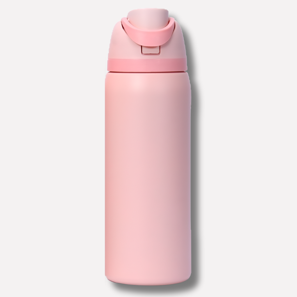 Insulated Water Bottle | Built-In Straw | Stainless Steel & Leak-Proof Lid