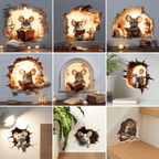 Kids' 3D Cartoon Wall Sticker | Adorable Mouse Design | Peel-and-Stick, Removable
