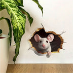 Kids' 3D Cartoon Wall Sticker | Adorable Mouse Design | Peel-and-Stick, Removable