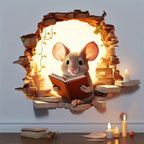 Kids' 3D Cartoon Wall Sticker | Adorable Mouse Design | Peel-and-Stick, Removable