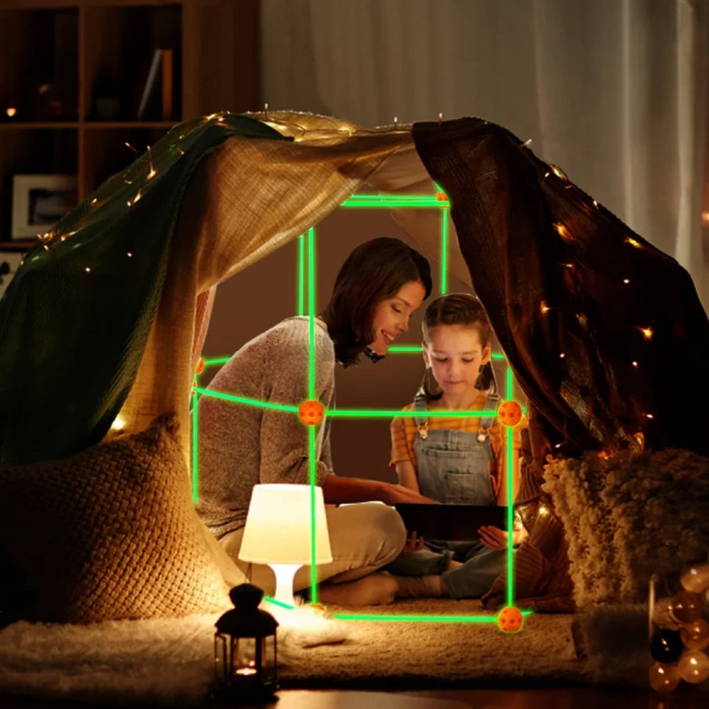 Kids' Building Fort Kit | Modular Construction Set | Includes Tent Piece | Imaginative Play