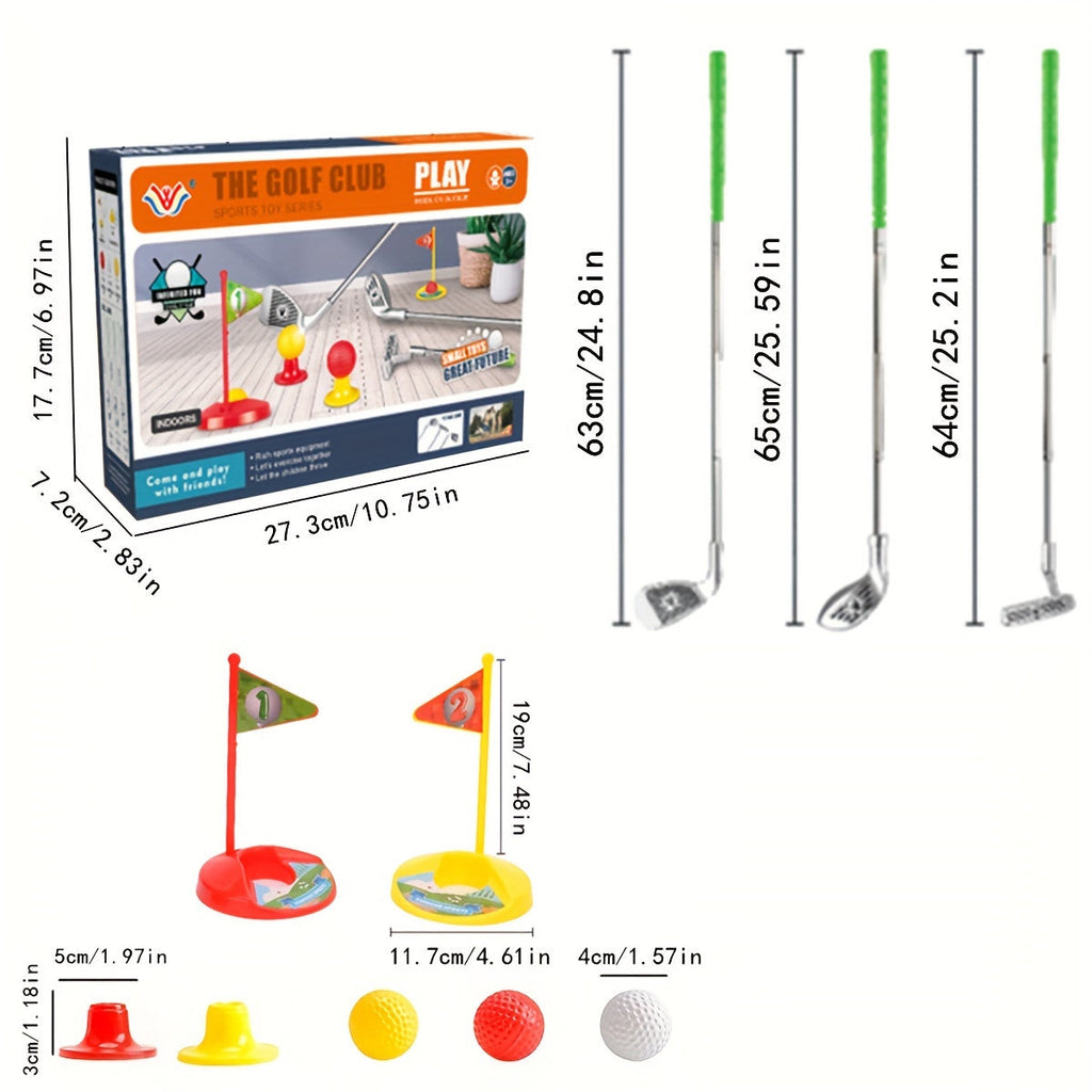 Kids Golf Set (Ages 3-8) | Adjustable Telescopic Clubs | Includes Targets & Tees
