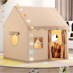 Kids Indoor Play Tent | Cozy Cotton-Blend Playhouse | Foldable with Carry Bag | 120×105×128 cm