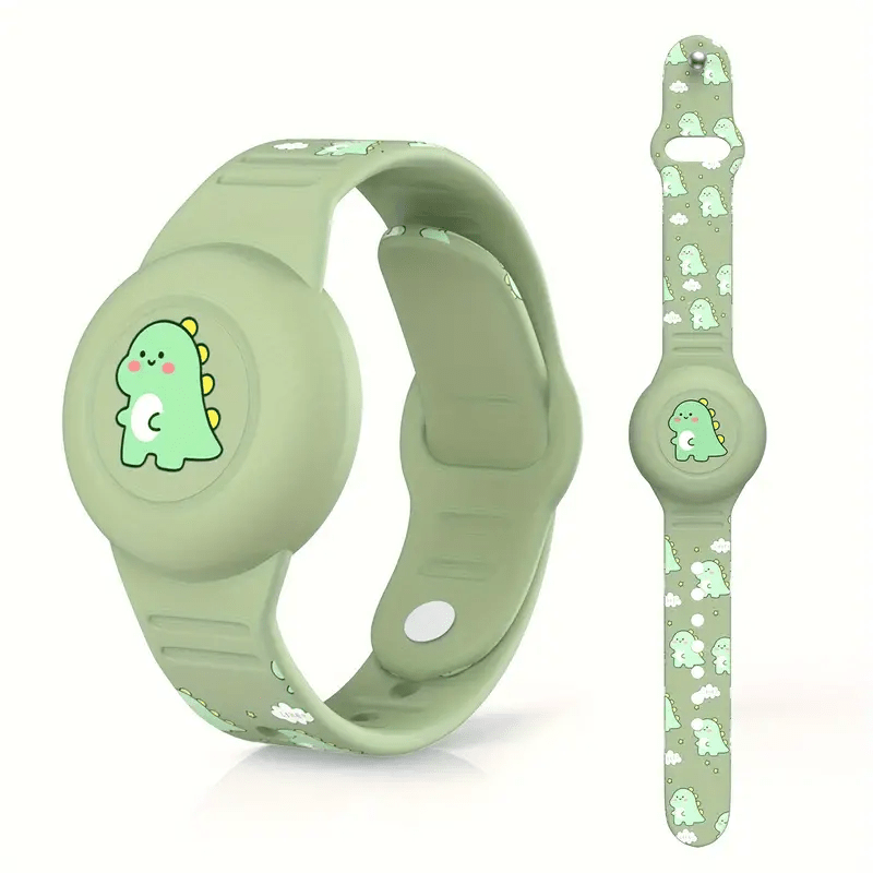Kids Tracker Wristband | Dinosaur Design | Adjustable Skin-Friendly Silicone