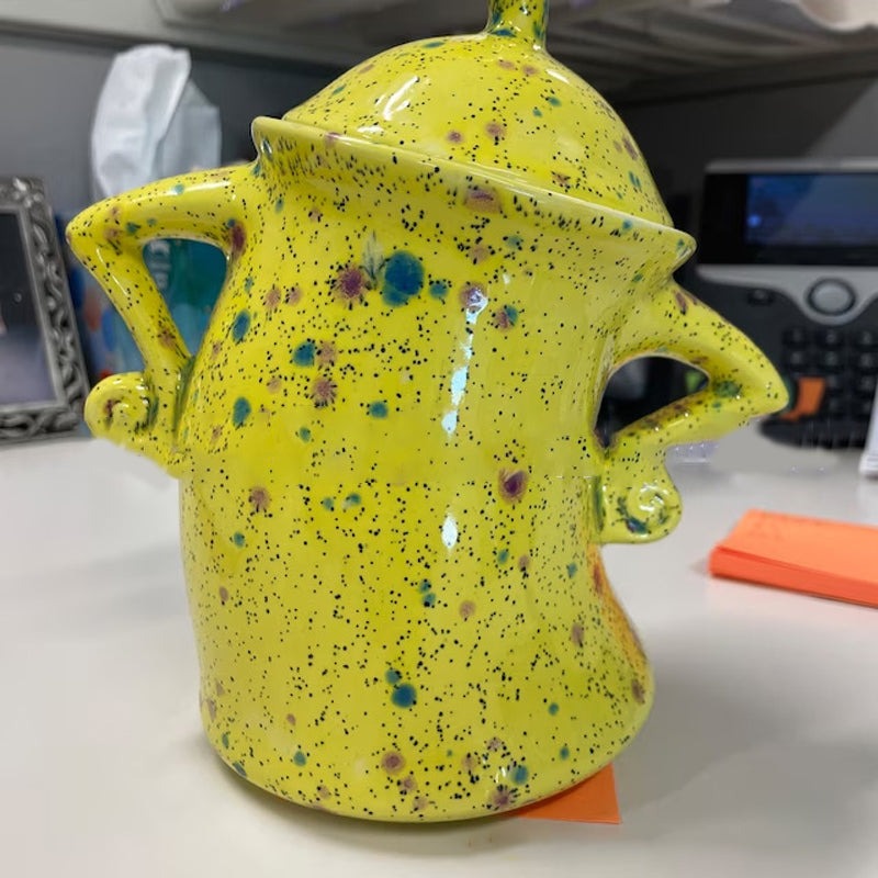 Kitchen Canister | Playful Hands-on-Hips Design | 6.7×7.9 in | Durable Design