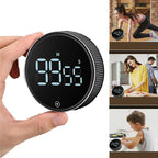 Kitchen Digital Timer | Magnetic Mount | Large Readable Display & Loud Alarm
