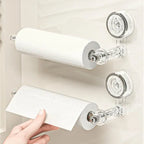 Kitchen Roll Holder | Vacuum Suction Cup Mount & Drill-Free | 180° Rotating Design | Space-Saving
