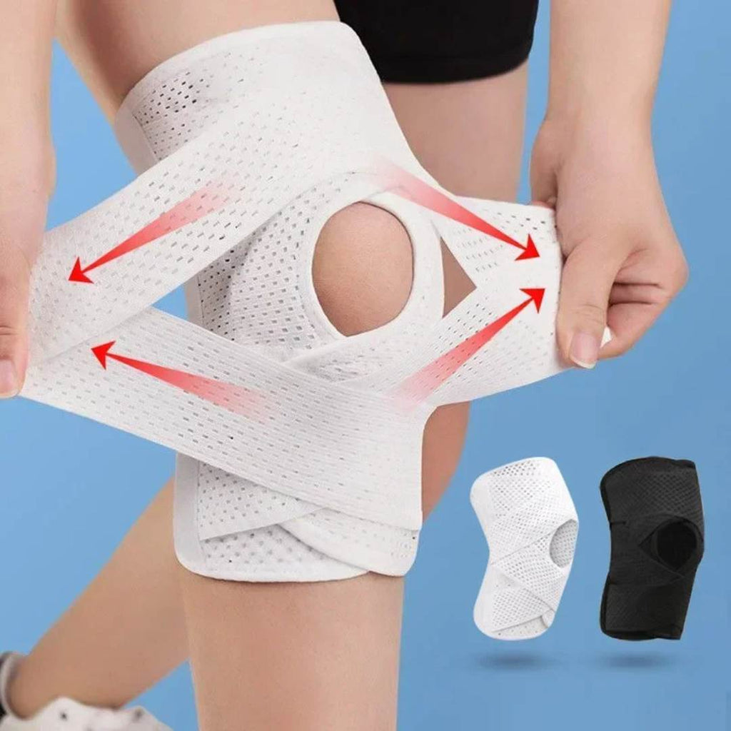 Knee Pads (Unisex) | Spring-Assist Support & Tension Strap | Custom Fit | Pain Relief
