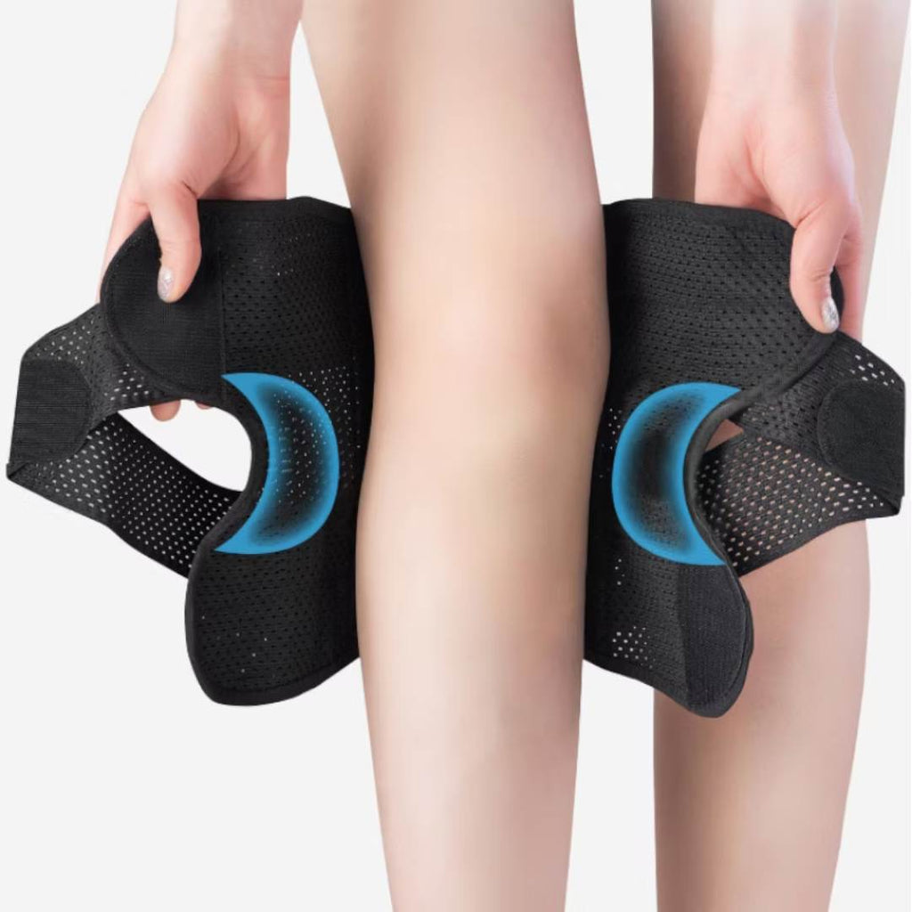 Knee Pads (Unisex) | Spring-Assist Support & Tension Strap | Custom Fit | Pain Relief