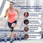 Knee Pads (Unisex) | Spring-Assist Support & Tension Strap | Custom Fit | Pain Relief